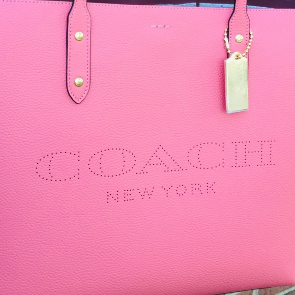 NWT Coach Town Tote Bag with Coach Print - Picture 3 of 8
